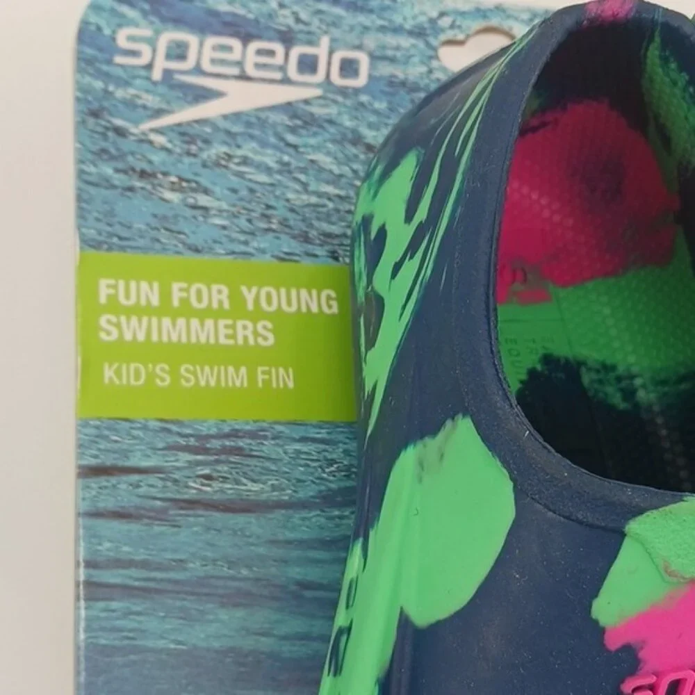 Speedo Swim Fin Shoes Comfy Vacation Pool Summer Kids Size S 9-10